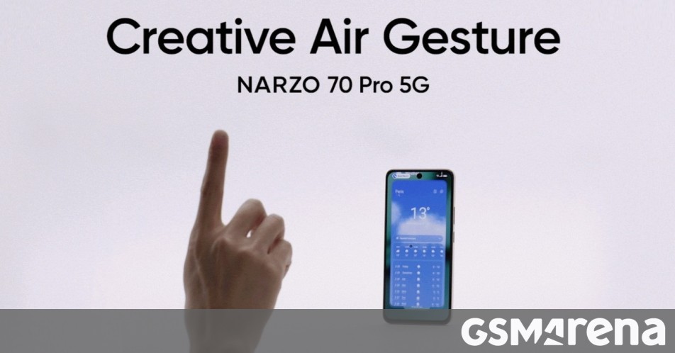 Realme Narzo 70 Pro 5Gにはエアジェスチャー機能が搭載される