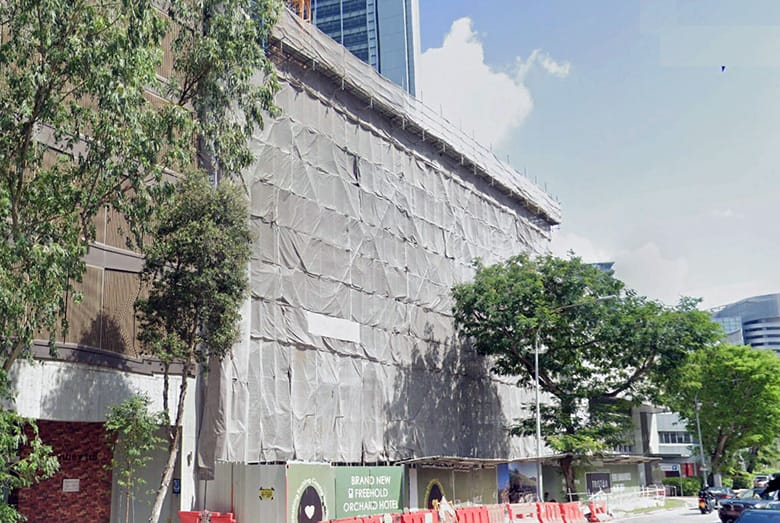 シンガポールのオーチャード・ロードのホテル・プロジェクトが1億4300万ドルで売りに出される